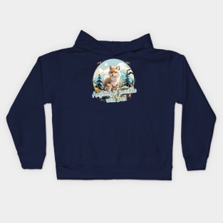 Anything is possible with Dad Kids Hoodie